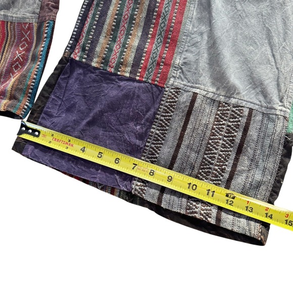 Jayli Vintage Bohemian Patchwork Wide Leg Overalls Boho Festival Hippie NWT New - Picture 10 of 15